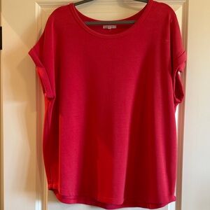 Tomato Red Scuba Women's Blouse